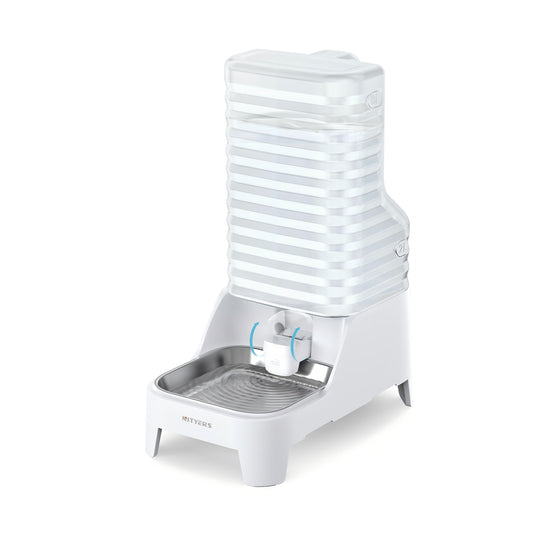 Automatic Dog Water Bowl Dispenser with Patented Faucet - 6L Large Gravity Cat Water Dispenser with Handle, Filter & Adjustable Base, Wide Mouth for Easy Clean, BPA-Free, Stainless Steel Pet Waterer